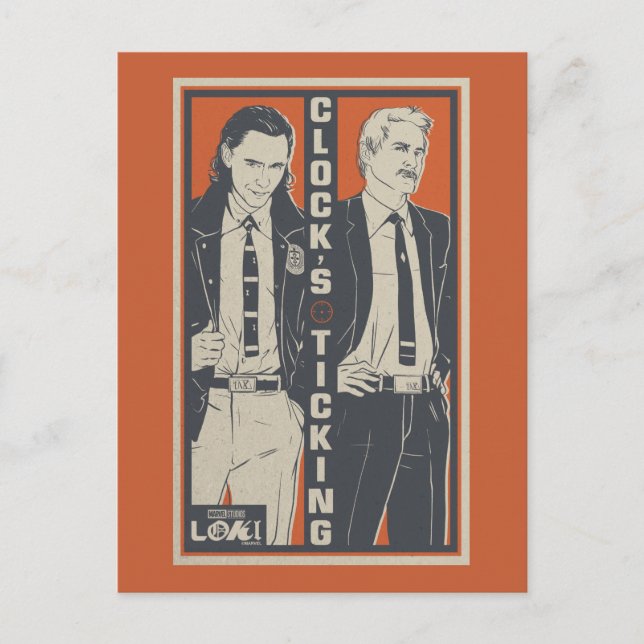 Loki & Mobius - Clock's Ticking Postcard (Front)