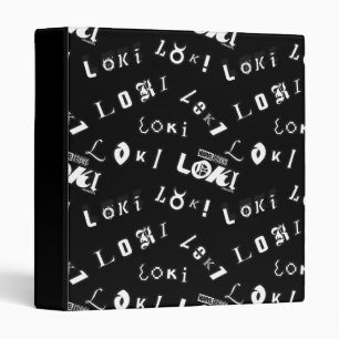Loki Name Pattern 3 Ring Binder