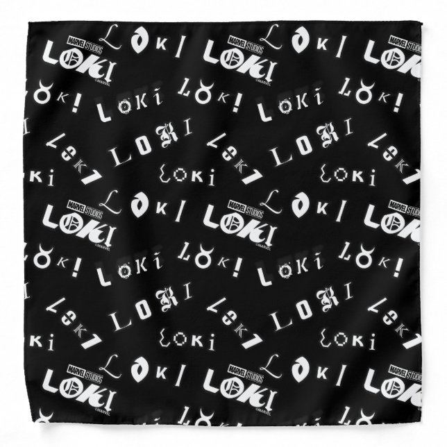 Loki Name Pattern Bandana (Front)