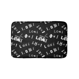 Loki Name Pattern Bath Mat