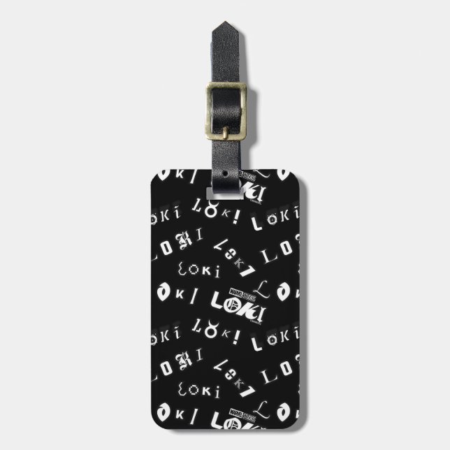 Loki Name Pattern Luggage Tag (Front Vertical)