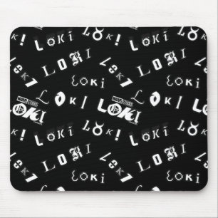 Loki Name Pattern Mouse Pad