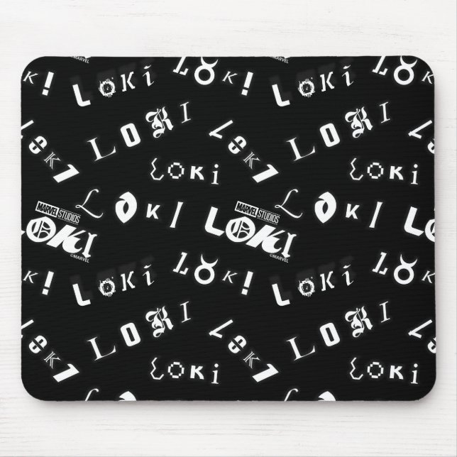 Loki Name Pattern Mouse Pad (Front)