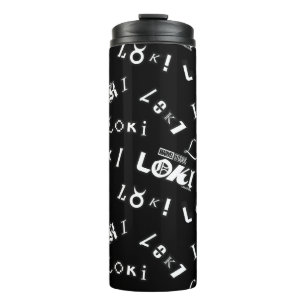 Loki Name Pattern Thermal Tumbler