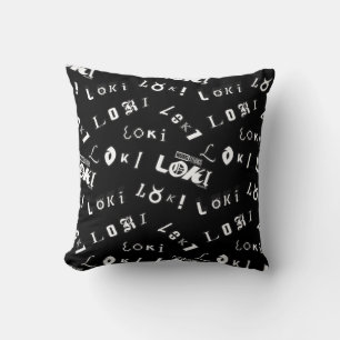 Loki Name Pattern Throw Pillow