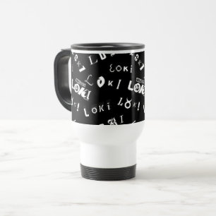 Loki Name Pattern Travel Mug