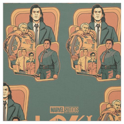 Loki Retro Cartoon Character Group Fabric