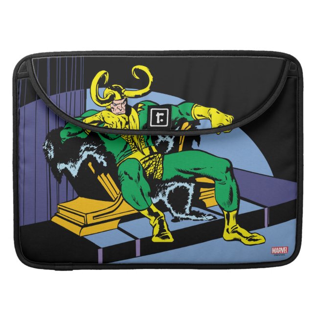 Loki Sitting On Throne MacBook Pro Sleeve (Front Closed)
