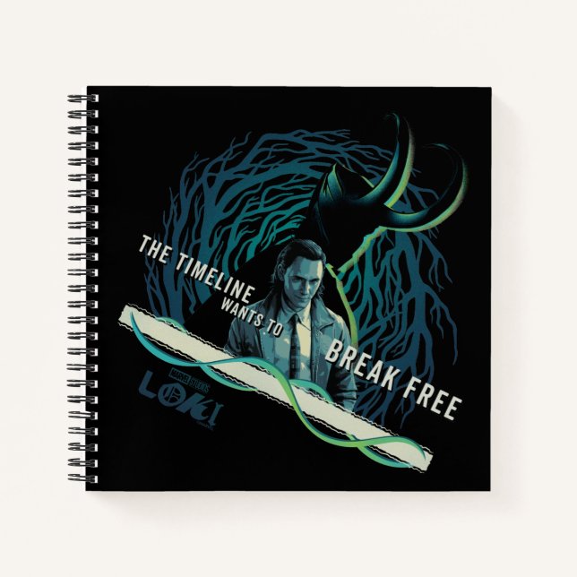 Loki - The Timeline Wants To Break Free Notebook (Front)