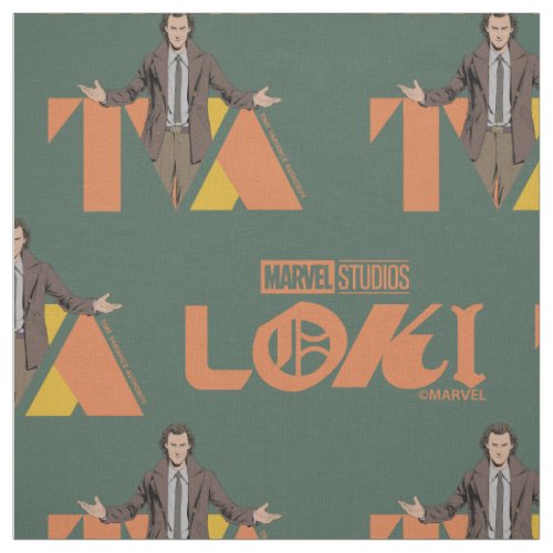 Loki Time Variance Authority Letter Graphic Fabric