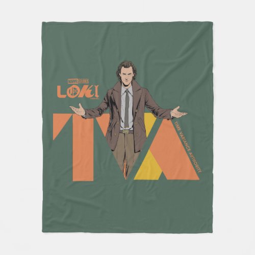 Loki Time Variance Authority Letter Graphic Fleece Blanket