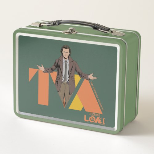 Loki Time Variance Authority Letter Graphic Metal Lunch Box