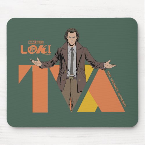 Loki Time Variance Authority Letter Graphic Mouse Pad