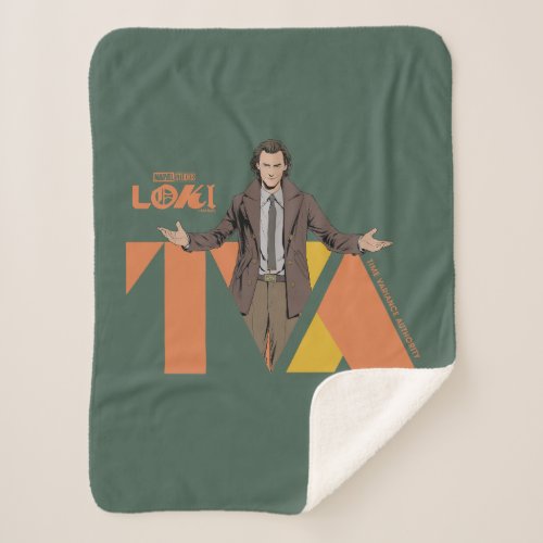 Loki Time Variance Authority Letter Graphic Sherpa Blanket