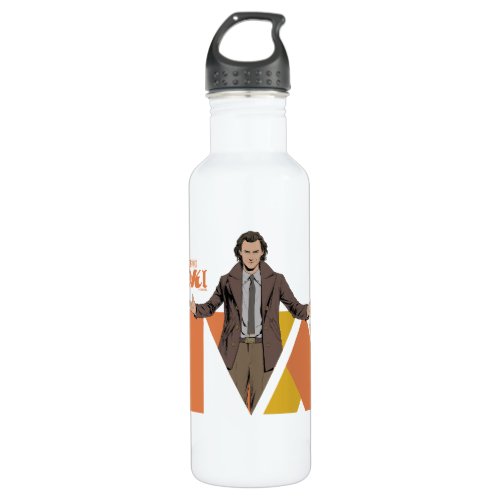 Loki Time Variance Authority Letter Graphic Stainless Steel Water Bottle