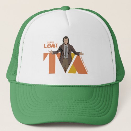 Loki Time Variance Authority Letter Graphic Trucker Hat