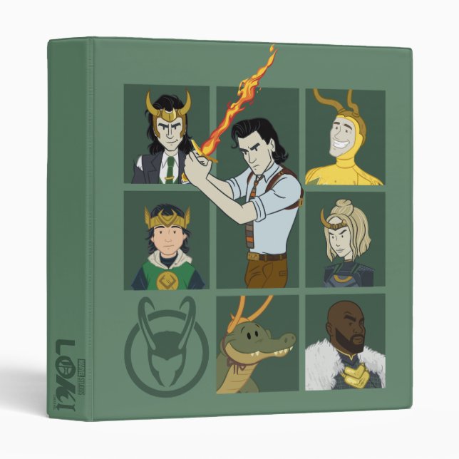 Loki Variant Grid 3 Ring Binder (Front/Spine)