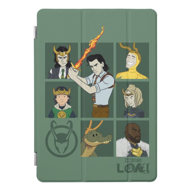 Loki Variant Grid iPad Pro Cover (Front)