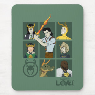 Loki Variant Grid Mouse Pad