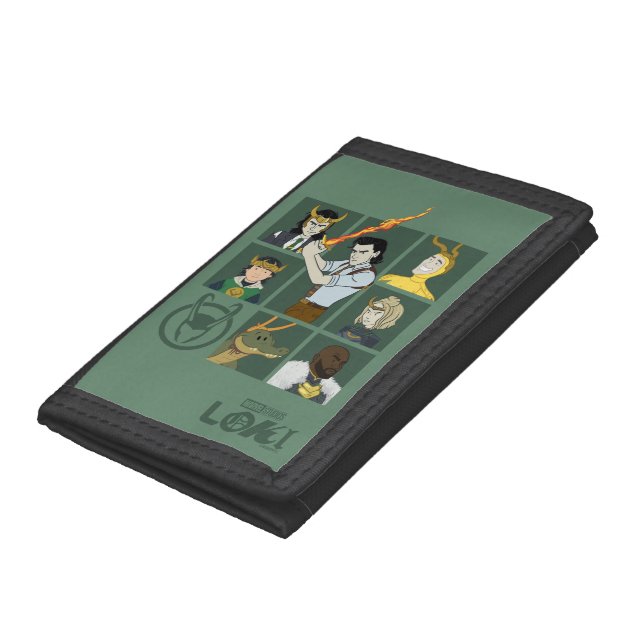 Loki Variant Grid Trifold Wallet (Bottom)