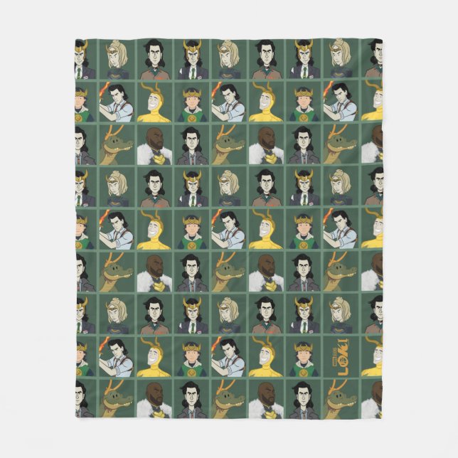 Loki Variant Pattern Fleece Blanket (Front)