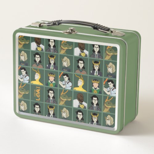 Loki Variant Pattern Metal Lunch Box