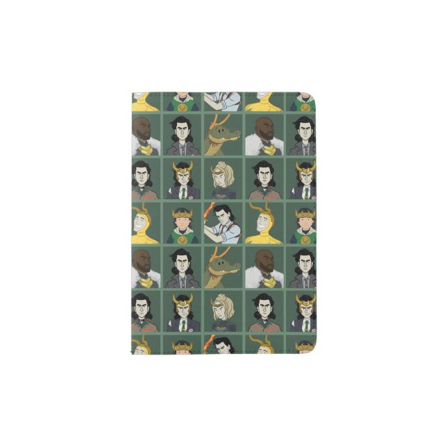 Loki Variant Pattern Passport Holder (Front)