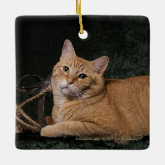 Loki with sled ceramic ornament