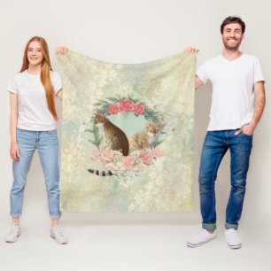 Loki's Buddies: Mika and Chidori Bengal Cats Fleece Blanket