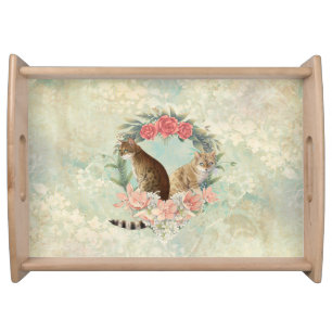 Loki's Buddies: Mika and Chidori Bengal Cats Serving Tray