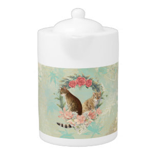Loki's Buddies: Mika and Chidori Bengal Cats Teapot
