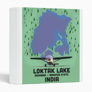 Loktak Lake Manipur state, India map 3 Ring Binder