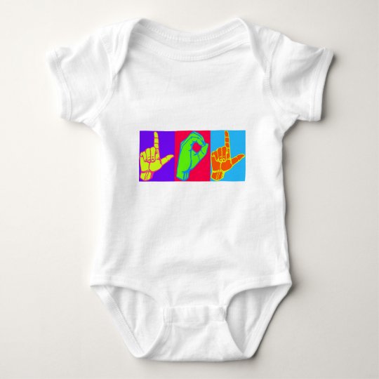 LOL ASL Sign Language Design Baby Bodysuit