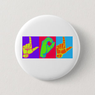 LOL ASL Sign Language Design Button