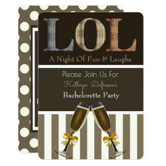 "LOL" Bachelorette Party Invitation