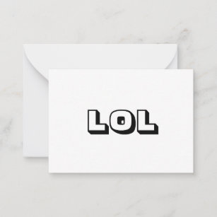 LOL black white bold typography modern fun Advice Card