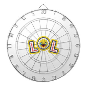LOL Emoji Custom Dartboard - Fun Laugh Out Loud 