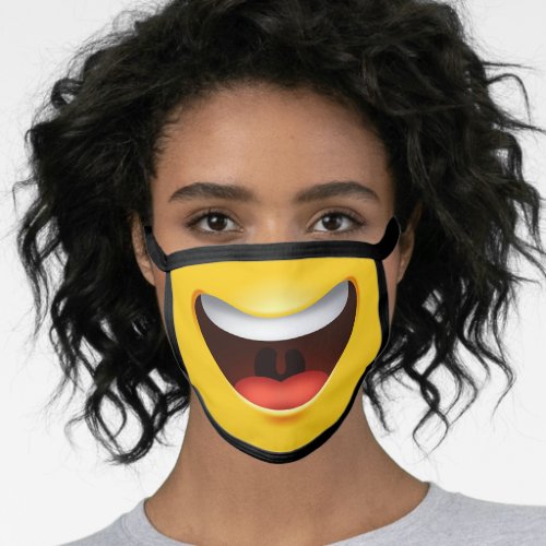 LOL Emoji Mouth Smiley Laughing Mouth Face Mask