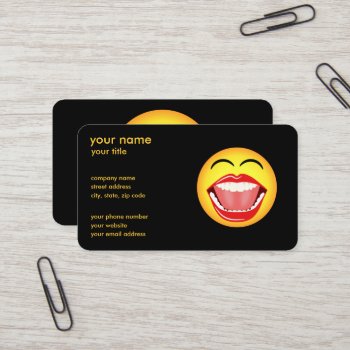 Lol Face Business Cards by sunnymars at Zazzle