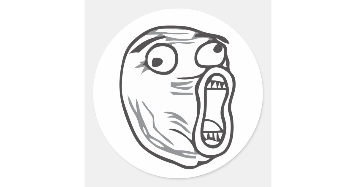 LOL Face Classic Round Sticker | Zazzle