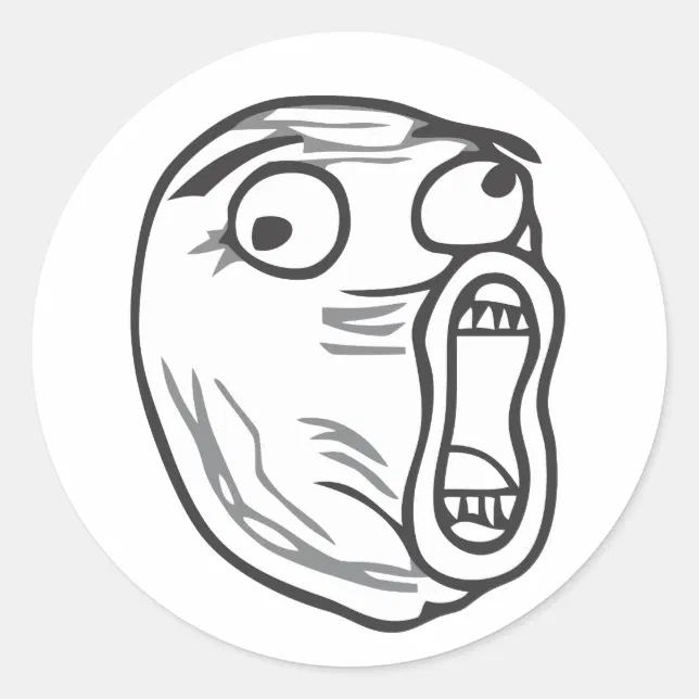 LOL Face Classic Round Sticker | Zazzle