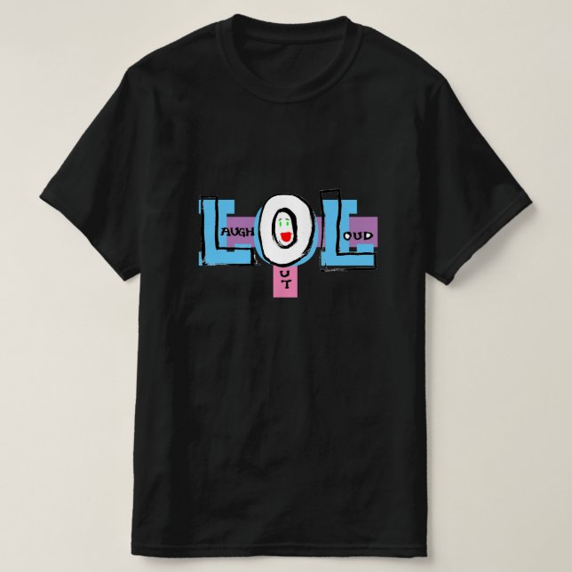 LOL Laugh Out Loud Doodle T-Shirt (Design Front)