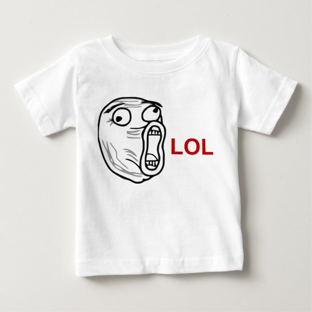 LOL Laugh Out Loud Rage Face Meme Baby T-Shirt (Front)