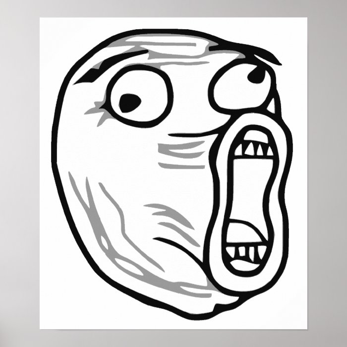 LOL Laugh Out Loud Rage Face Meme Poster