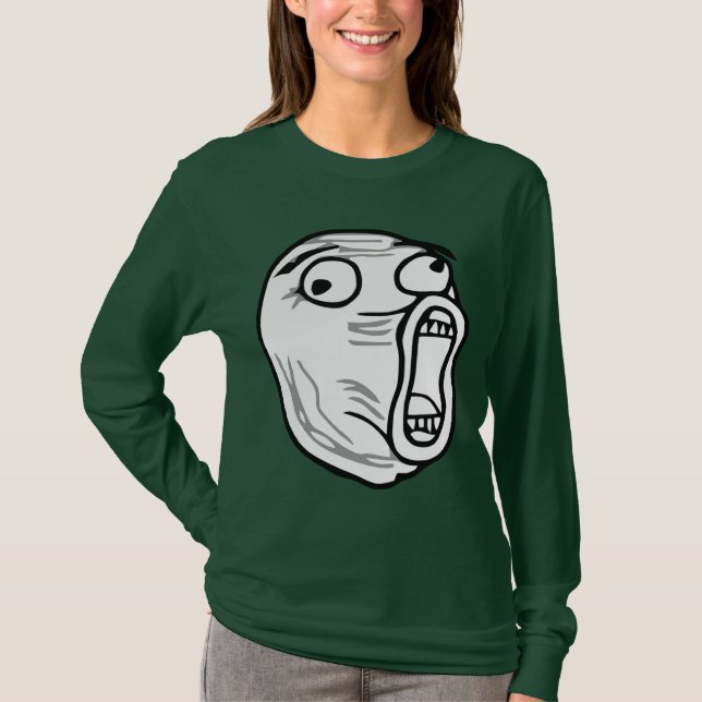 LOL Laugh Out Loud Rage Face Meme T-Shirt (Front)