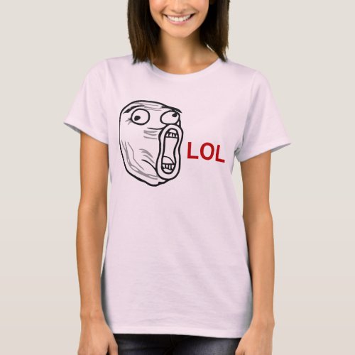 LOL Laugh Out Loud Rage Face Meme T_Shirt