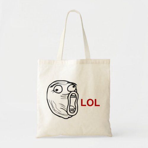 LOL Laugh Out Loud Rage Face Meme Tote Bag