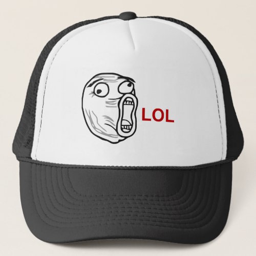 LOL Laugh Out Loud Rage Face Meme Trucker Hat