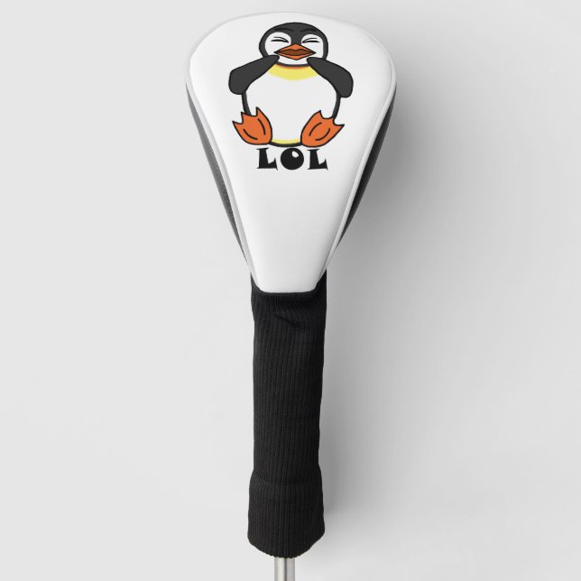 LOL Laughing penguin Golf Head Cover (Front)
