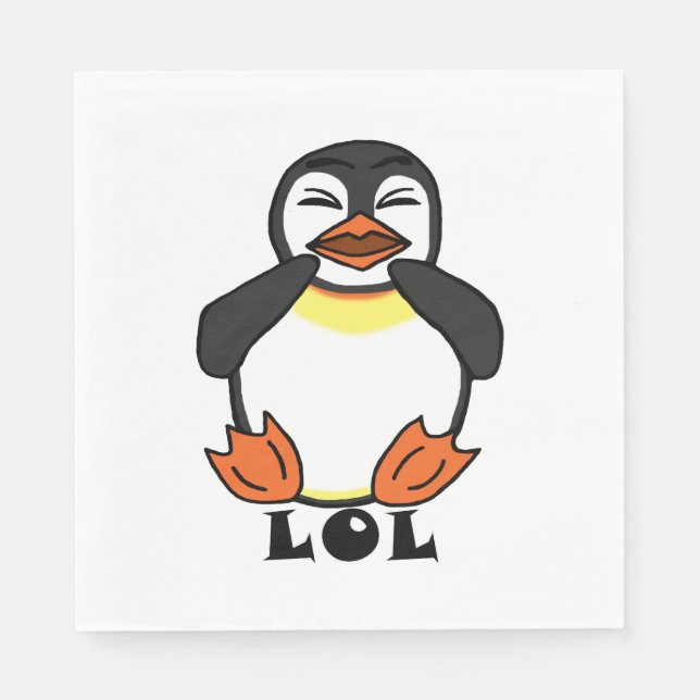 LOL Laughing penguin Napkins (Front)